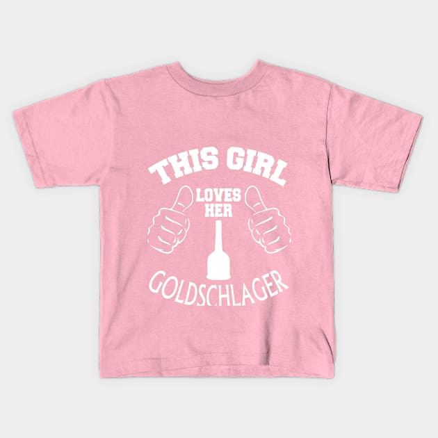 This girl loves her goldschlager Kids T-Shirt by Mounika